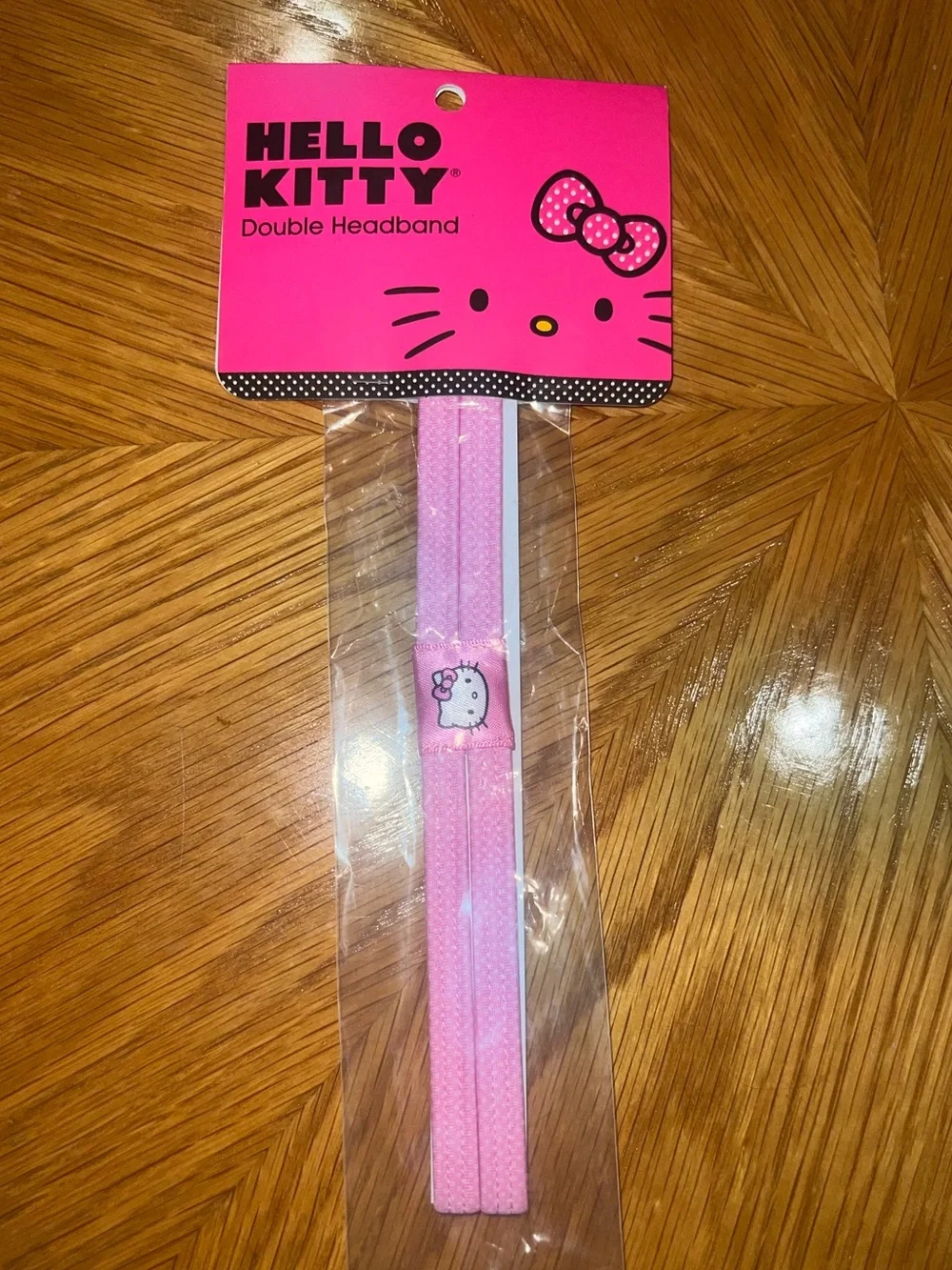 New Hello Kitty Pink Double Headband with Bow Detail